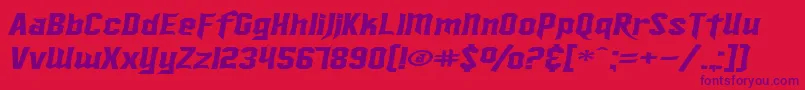 SF Ironsides Extended Italic Font – Purple Fonts on Red Background