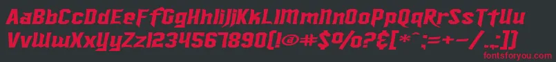 Police SF Ironsides Extended Italic – polices rouges sur fond noir