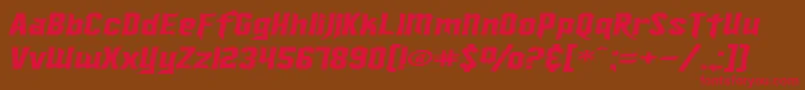 SF Ironsides Extended Italic Font – Red Fonts on Brown Background