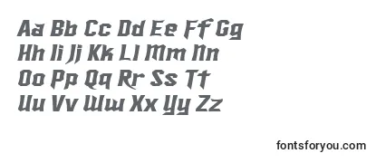 Überblick über die Schriftart SF Ironsides Extended Italic
