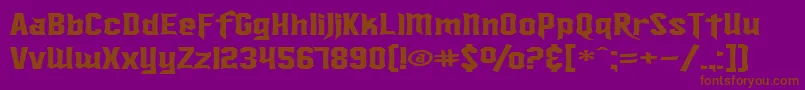 SF Ironsides Extended Font – Brown Fonts on Purple Background