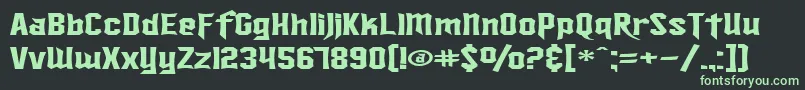 Шрифт SF Ironsides Extended – зелёные шрифты на чёрном фоне