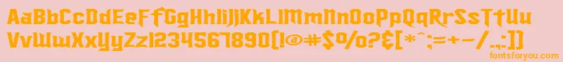 SF Ironsides Extended Font – Orange Fonts on Pink Background