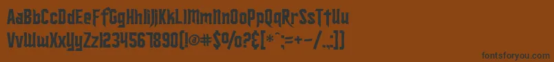 SF Ironsides Font – Black Fonts on Brown Background