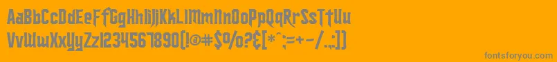 SF Ironsides Font – Gray Fonts on Orange Background