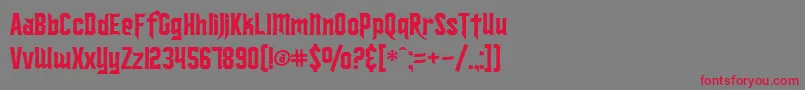 SF Ironsides Font – Red Fonts on Gray Background