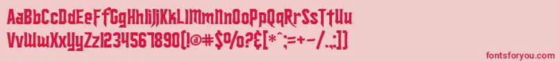 SF Ironsides Font – Red Fonts on Pink Background
