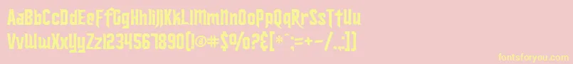 SF Ironsides Font – Yellow Fonts on Pink Background