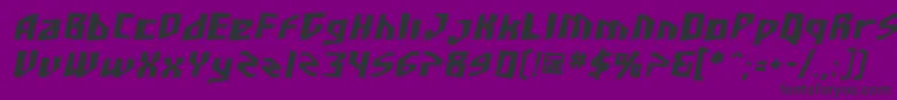 SF Junk Culture Bold Oblique Font – Black Fonts on Purple Background