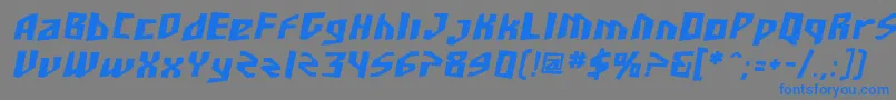 SF Junk Culture Bold Oblique Font – Blue Fonts on Gray Background