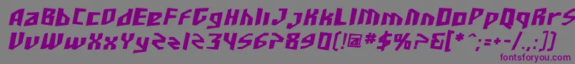 SF Junk Culture Bold Oblique Font – Purple Fonts on Gray Background