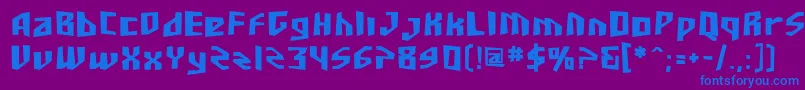 SF Junk Culture Bold Font – Blue Fonts on Purple Background
