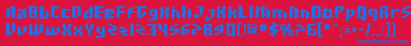 SF Junk Culture Bold Font – Blue Fonts on Red Background