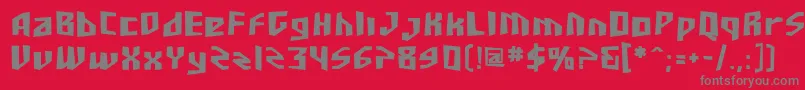 SF Junk Culture Bold Font – Gray Fonts on Red Background
