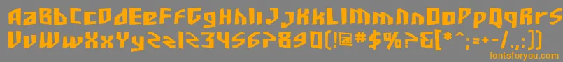 SF Junk Culture Bold Font – Orange Fonts on Gray Background