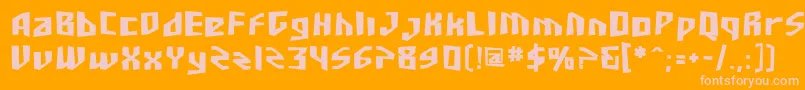 SF Junk Culture Bold Font – Pink Fonts on Orange Background