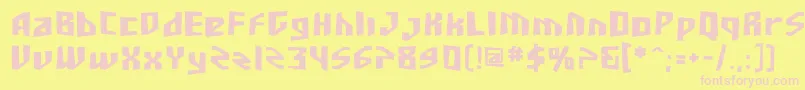 SF Junk Culture Bold Font – Pink Fonts on Yellow Background