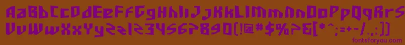 SF Junk Culture Bold Font – Purple Fonts on Brown Background