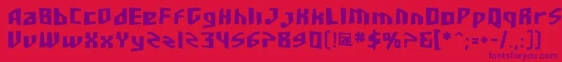 Police SF Junk Culture Bold – polices violettes sur fond rouge