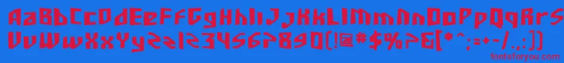 SF Junk Culture Bold Font – Red Fonts on Blue Background