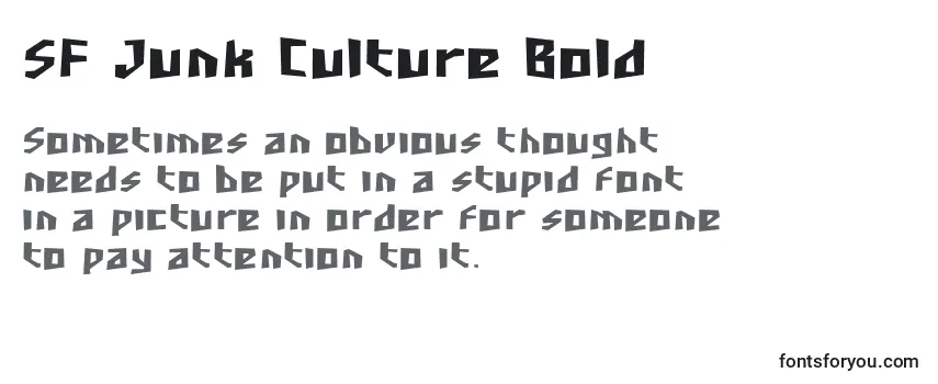 Review of the SF Junk Culture Bold Font