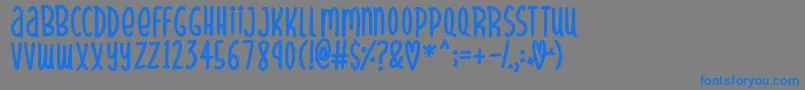 SparklyHearts Font – Blue Fonts on Gray Background