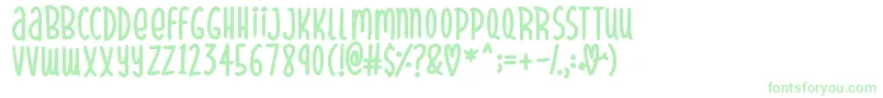 SparklyHearts Font – Green Fonts