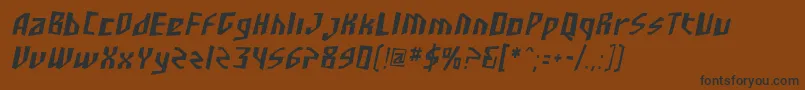 SF Junk Culture Condensed Oblique Font – Black Fonts on Brown Background