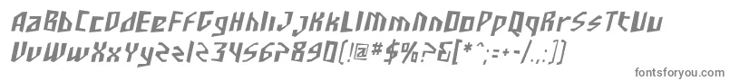 SF Junk Culture Condensed Oblique-fontti – harmaat kirjasimet valkoisella taustalla