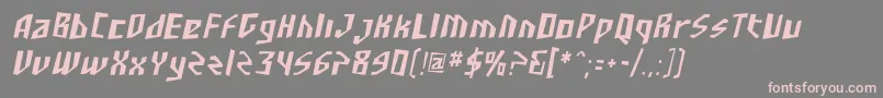 Шрифт SF Junk Culture Condensed Oblique – розовые шрифты на сером фоне
