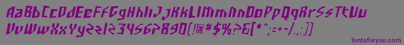 SF Junk Culture Condensed Oblique Font – Purple Fonts on Gray Background