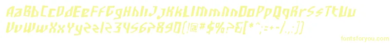 Шрифт SF Junk Culture Condensed Oblique – жёлтые шрифты