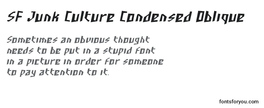 Fuente SF Junk Culture Condensed Oblique