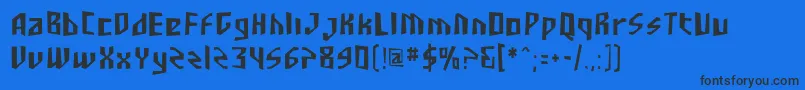 SF Junk Culture Condensed Font – Black Fonts on Blue Background