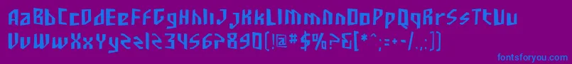 SF Junk Culture Condensed Font – Blue Fonts on Purple Background