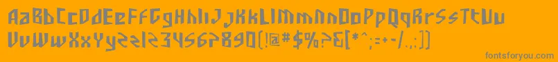 SF Junk Culture Condensed Font – Gray Fonts on Orange Background