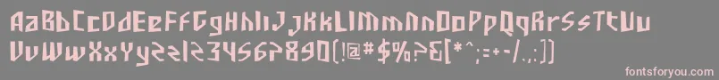 SF Junk Culture Condensed Font – Pink Fonts on Gray Background