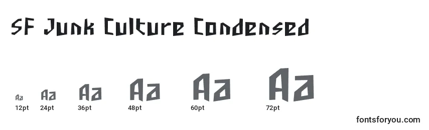 Размеры шрифта SF Junk Culture Condensed (140331)