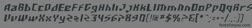 SF Junk Culture Oblique-Schriftart – Schwarze Schriften auf grauem Hintergrund