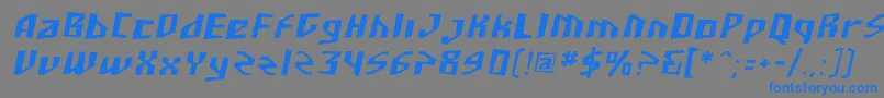 SF Junk Culture Oblique Font – Blue Fonts on Gray Background