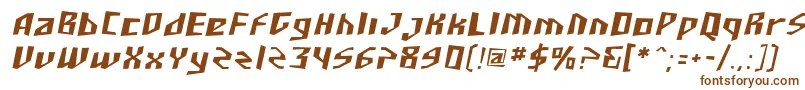 SF Junk Culture Oblique-fontti – ruskeat fontit valkoisella taustalla