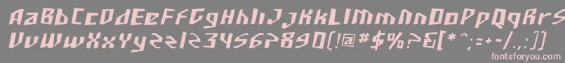 SF Junk Culture Oblique Font – Pink Fonts on Gray Background