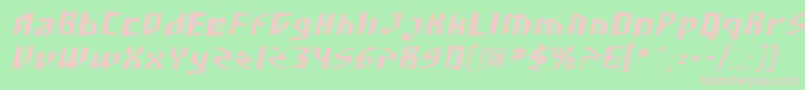 SF Junk Culture Oblique Font – Pink Fonts on Green Background