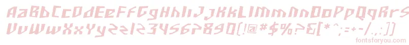 SF Junk Culture Oblique Font – Pink Fonts on White Background