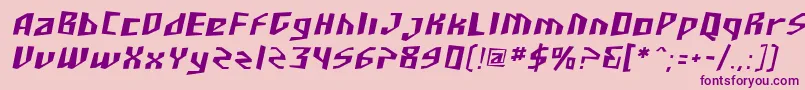 SF Junk Culture Oblique Font – Purple Fonts on Pink Background