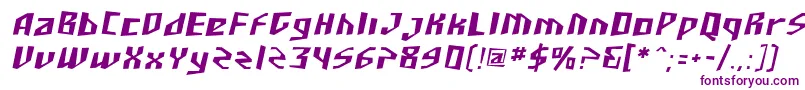 SF Junk Culture Oblique Font – Purple Fonts on White Background