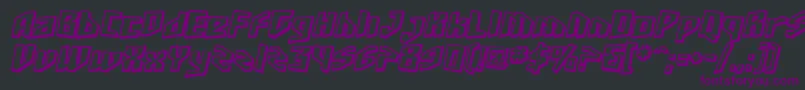 SF Junk Culture Shaded Oblique Font – Purple Fonts on Black Background