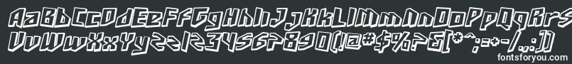 SF Junk Culture Shaded Oblique Font – White Fonts on Black Background