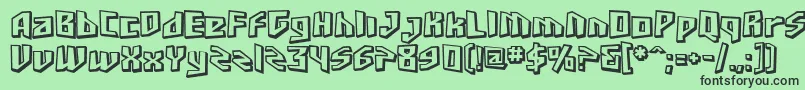 SF Junk Culture Shaded Font – Black Fonts on Green Background