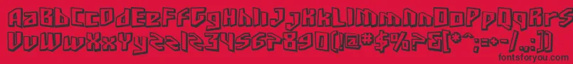 SF Junk Culture Shaded Font – Black Fonts on Red Background